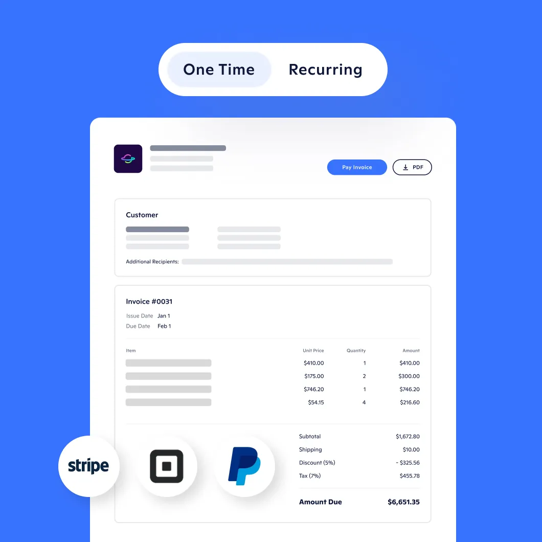 Screenshot of Novo invoices feature