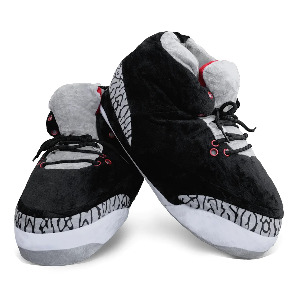 Black Cement 3 Sneaker Slipper Unisex One Size
