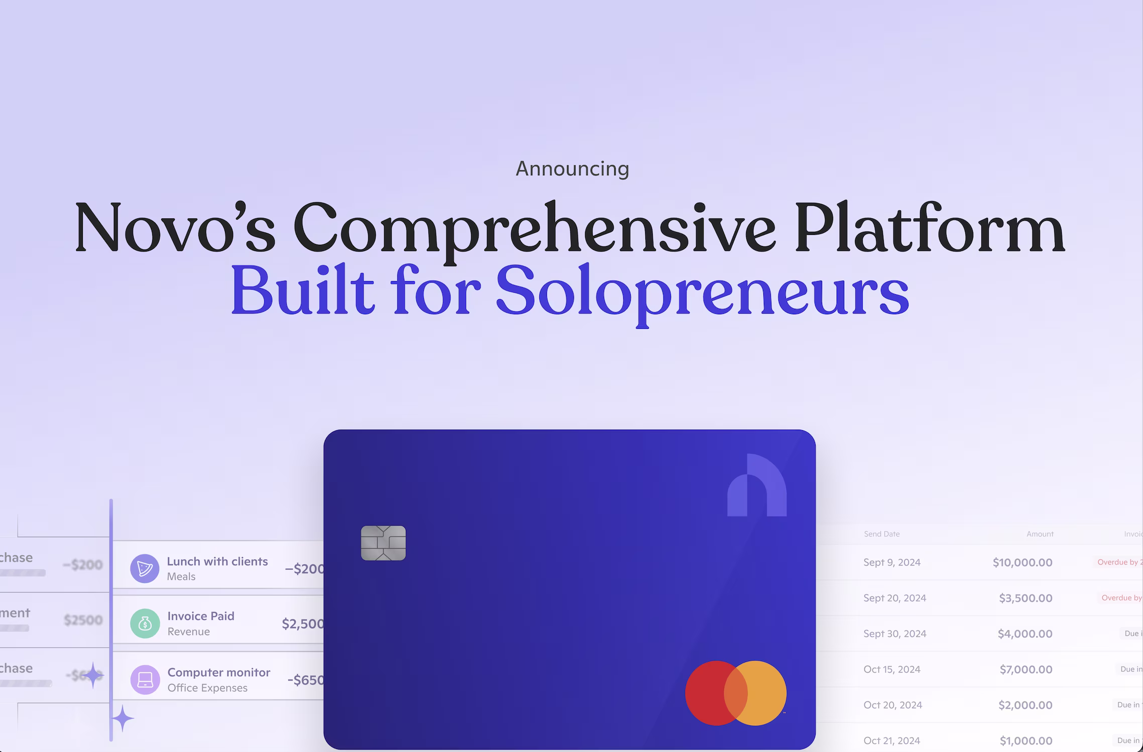 Novo Unveils Suite of Credit, Bookkeeping, and Financing Solutions