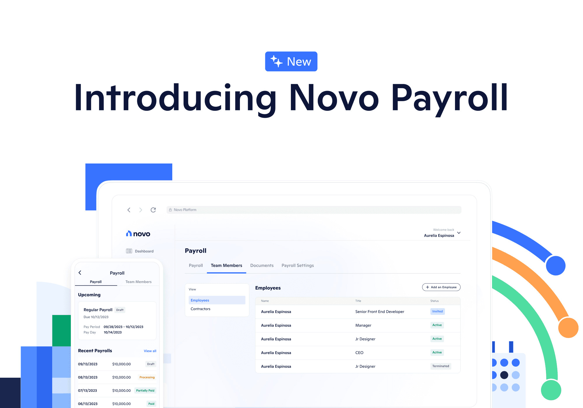 Novo Announces Novo Payroll for Small Businesses, Powered by Check