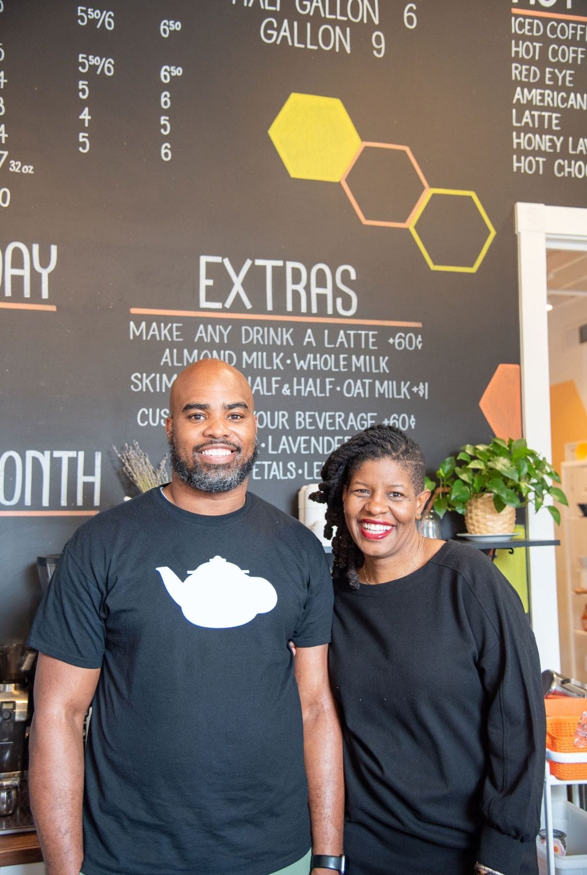 Add caption to hero image: Jermail and Brandi Shelton, owners of Just Add Honey.