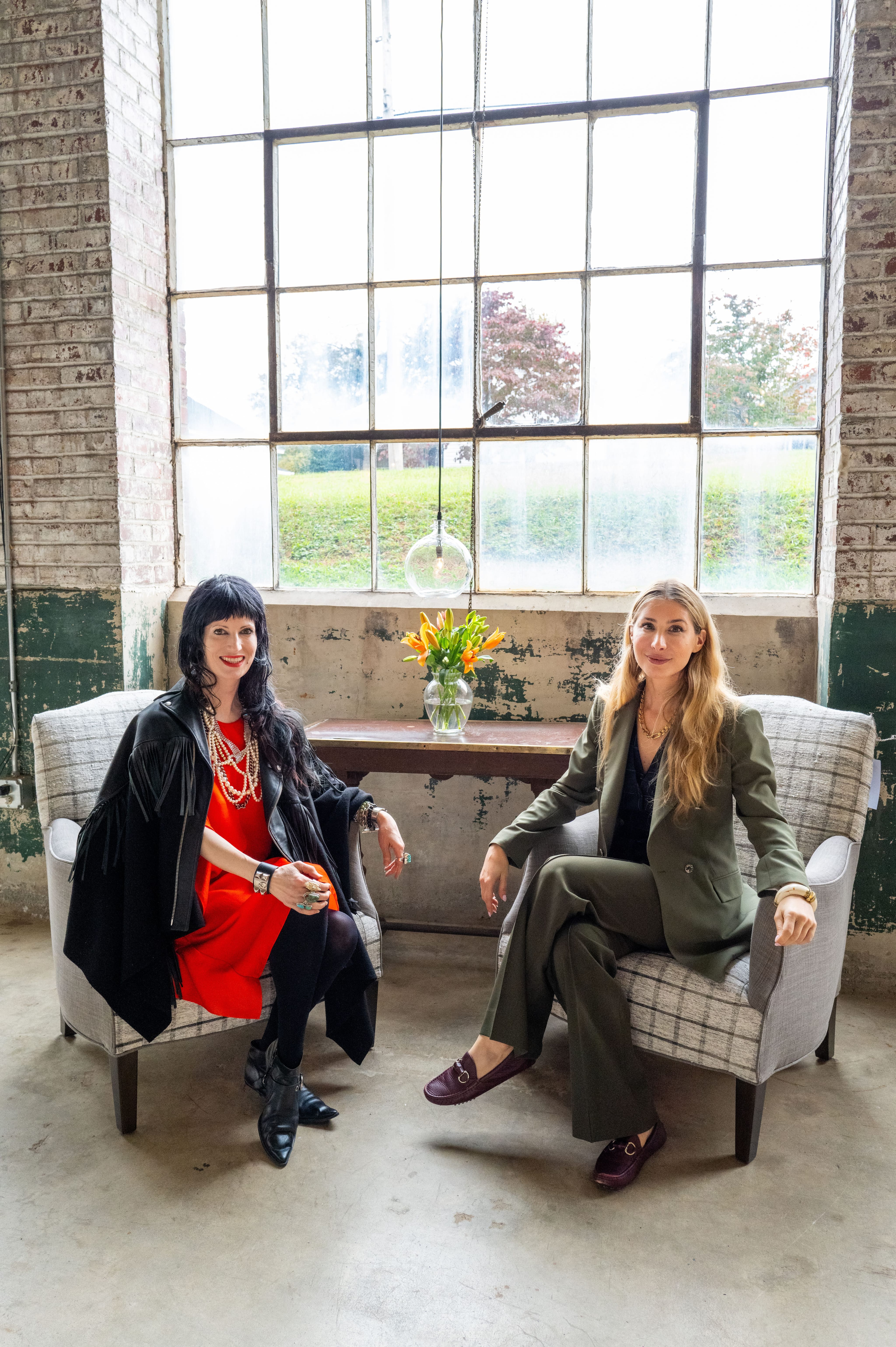 Price Latimer (left) and Maya Crowne, co-founders of Alkemis Paint.